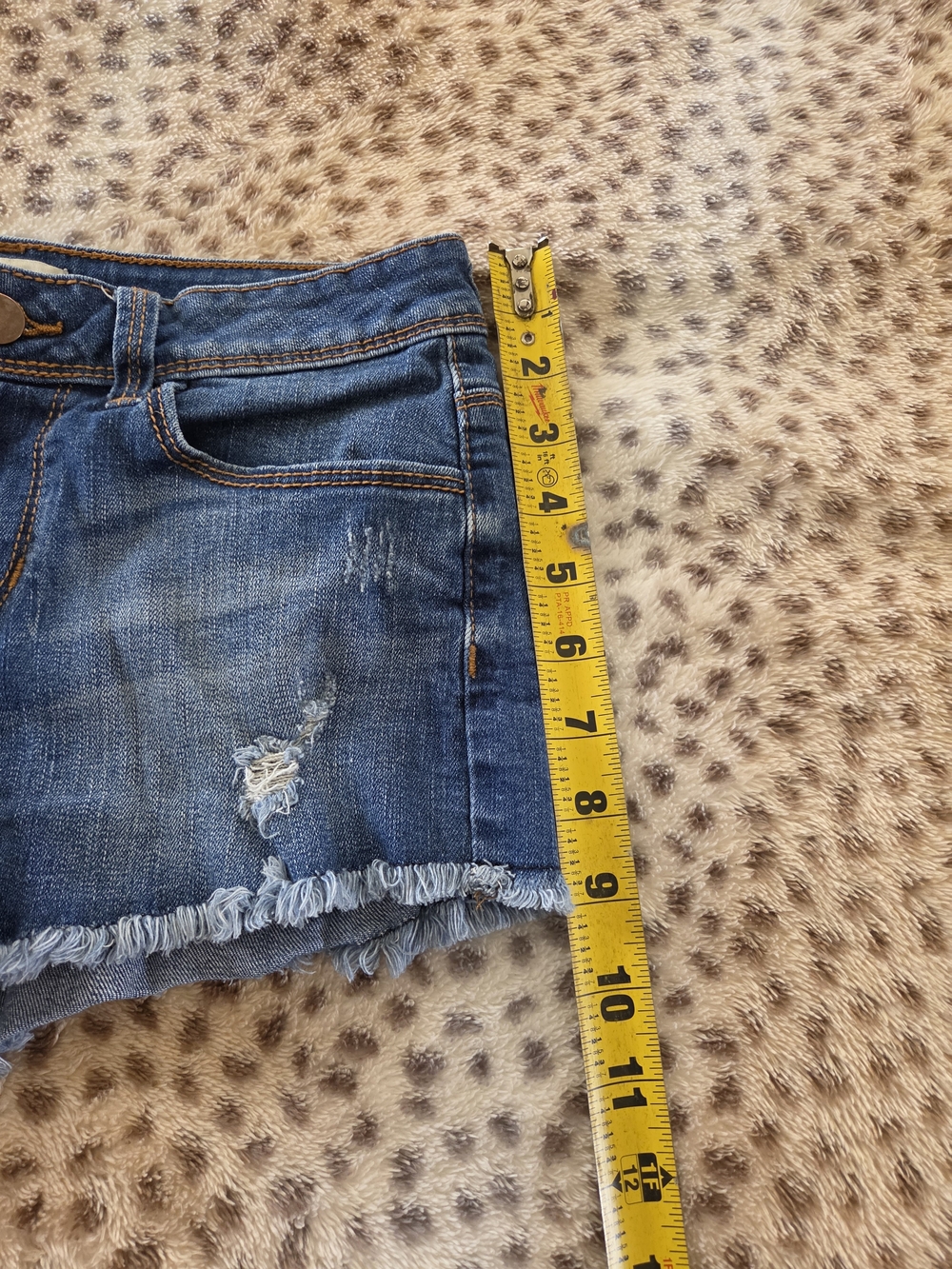 Forever 21 Blue Distressed Denim Jean Shorts - Picture 5 of 8